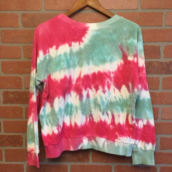 WIldfox womens tie dye sweatshirt top colorful size M long sleeve shirt - Picture 2 of 3